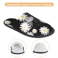 thumbnail image 3 of KLL Daisies Flowers Slippers for Women Men House Slip on Indoor Outdoor Bedroom Furry Fleece Lined Ladies Comfy Anti-Skid Rubber Hard Sole-Medium, 3 of 8