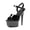 All Black, variant on Women's 6-Inch Platform Heels, Stiletto Ankle-Strap Sexy Pole Dancing Exotic High Heel Shoes for Party & Club, Black 8