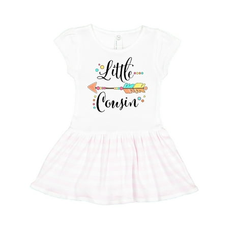 

Inktastic Little Cousin- dots and arrow Gift Toddler Girl Dress