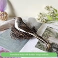 thumbnail image 5 of Ksopiavobs 2pcs Gray Artificial Feathered Birds 6inch Clip on Sparrow Bird Ornaments for Christmas Tree Decoration Wreath Craft Garden Home Decor Party Accessories, 5 of 6