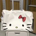 thumbnail image 5 of Hello Kitty animation peripheral creative cartoon bow, bolsa de fitness portátil de gran capacidad, bolsa de equipaje para estudiantes, portátil de viaje, 5 of 5