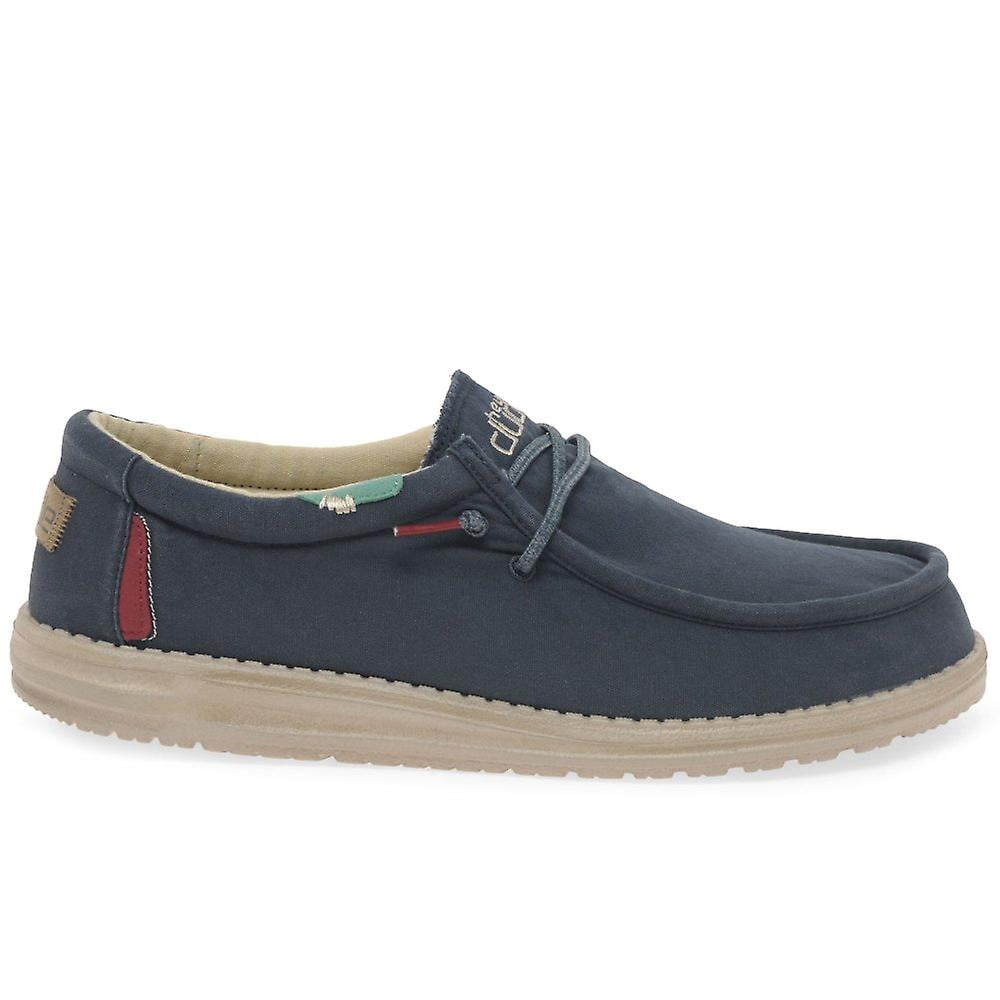 Hey Dude Wally Washed Mens Canvas Shoes Walmart