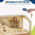 thumbnail image 5 of Huisuilinss Hamster Cage With Legs,Guinea Pig Cage Chew Proof,Large Hamster Habitat,Wood Hamster House With Acrylic Window & Openable Top,Small Animal Cage For Chinchilla Gerbil Rabbits, 5 of 7
