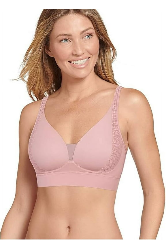 Women's V-Neck Molded Cup Lace Bra