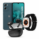 thumbnail image 1 of Celular Motorola G06  128 gb 4 ram Azul smartwatch y audifonos, 1 of 4