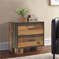 thumbnail image 2 of Pemberly Row Wooden 2 Drawer Nightstand in Rustic Pine Finish, 2 of 8