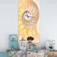 thumbnail image 2 of DesignArt Golden Nautilus Shell Pattern Large Wall Clock, 2 of 2