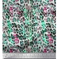 thumbnail image 1 of Soimoi Green Cotton Duck Fabric Leopard Animal Skin Fabric Prints By Yard 42 Inch Wide, 1 of 3