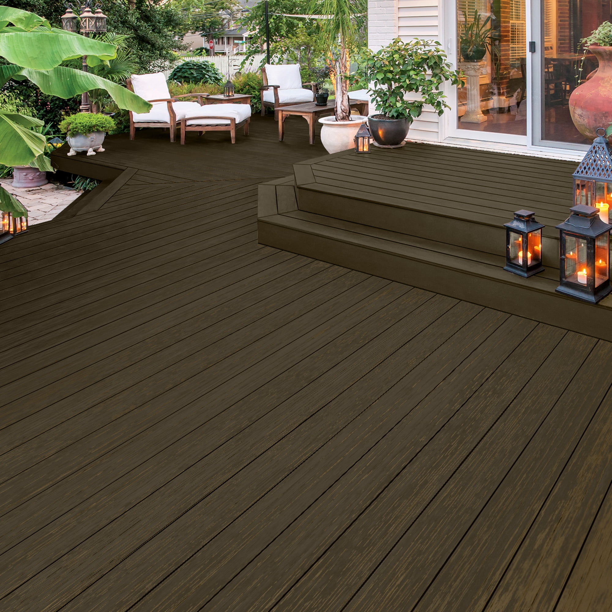 Olympic 1 Gallon ST-2007 Cinder Exterior Semi-Transparent Wood Protector Stain Plus Sealer in One