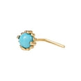 thumbnail image 2 of Body Jewelry - Women's 14kt Gold 22G Faux Turquoise Nose Stud, 2 of 4