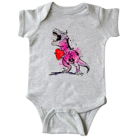 

Inktastic Valentine s Day Graffiti T-Rex with Heart Shaped Candy Box Gift Baby Boy or Baby Girl Bodysuit