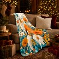 thumbnail image 3 of Alert Red Fox Poppy Daisy Scene in Painterly Floral Style for Woodland Fox Fans, Autumn Botanical Mood, Cozy Flannel Blanket for Bedroom and Reading Nook, Birthday Gift, Nature Home Decor, 3 of 9