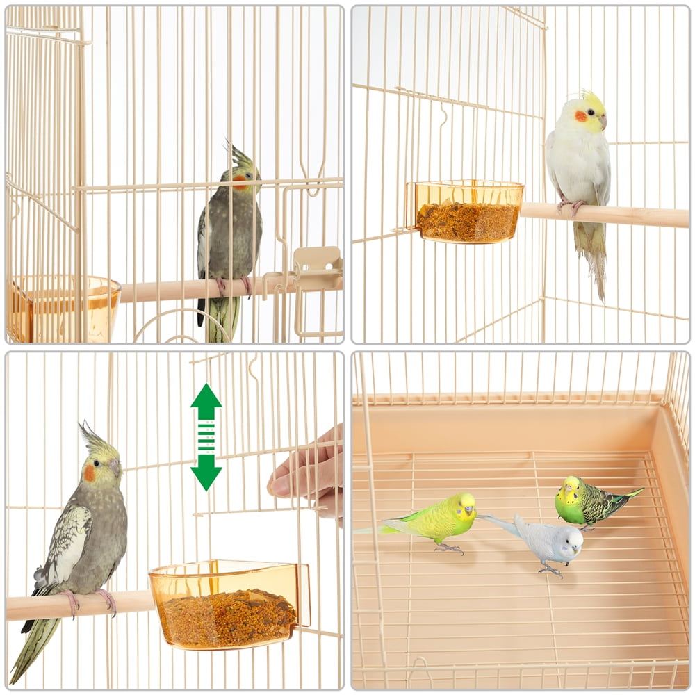 Renwick 47" Play Top Bird Cage with Rolling Stand, Almond