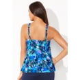 thumbnail image 3 of Swimsuits for All Women's Bra Sized Faux Flyaway Underwire Tankini Top, 3 of 6