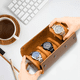 thumbnail image 5 of Estuche Para Relojes 3 Rejillas Exhibidor Retro Cuero CAFE, 5 of 5