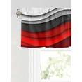 thumbnail image 6 of Valances for Windows Abstract Red Rod Pocket Cafe Window Treatments Valance Curtains for Kitchen Bathroom Laundry Basement Windows 54"x18", 6 of 9