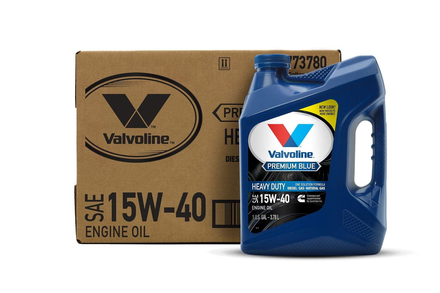 Aceite de motor Valvoline Premium Blue SAE 15W-40, 3,78 L, caja de 3