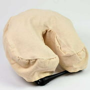 Massage Table Head Rest Covers - Sewn In Drape - Flannel - Tan (Pack of 12)