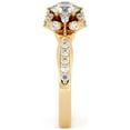 thumbnail image 3 of Blossom Moissanite & Side Natural Diamonds Classic Engagement Ring 14K Yellow Gold Classic Ring, 3 of 4