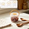 thumbnail image 1 of MTBLYS Round Clear Airtight Food Storage Container Leakproof with Handle 1-Piece Kitchen Pantry Organization Snacks Flour Portable Jars, 1 of 7