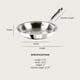 thumbnail image 2 of Sartén All-Clad D3 de acero inoxidable de 10 pulgadas, sartén de acero inoxidable de 3 capas, inducción, sartén apta para horno, sartén 600F, utensilios de cocina profesionales, plateado, 2 of 8