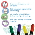 thumbnail image 4 of Crazy Colors Dual Tip Fabric & T-Shirt Marker 20 Color Set - Bullet & Chisel Tips - Child Safe - Create Art on Clothing, 4 of 7