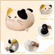 thumbnail image 4 of 19,7 tum söt katt plysch kudde fylld squishy djur cylindrisk kroppskudde, supermjuk fet katt Knubbig kattunge Sov Kawaii kudde-vit, 4 of 5