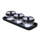 thumbnail image 1 of Juego de tarros de condimentos de 3 piezas, recipiente para especias de cocina con bandeja de almacenamiento de cucharas para servir condimentos, color negro Inevent HA003827-02, 1 of 2