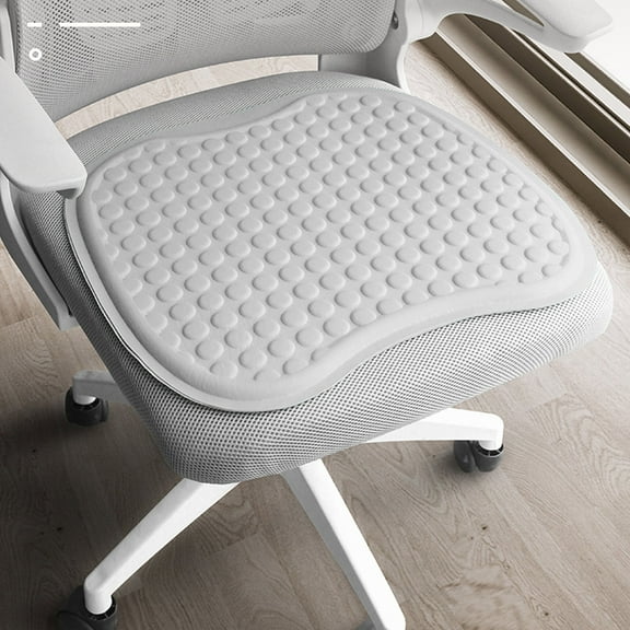 Gnmfd Ice Silk Seat Cushion for Office Chair, Summer Breathable Cool Cushion with Hip Protection, Comfortable Memory Foam Chair Pad for Desk Chairs, Dining Chairs, Car Seats