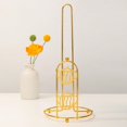 thumbnail image 4 of 1pc Standing Iron Paper Towel Holder With Luxury Design, Can Hold Water Bottles/Butterflies/Coconut Trees/Feathers/Orchid, Lazy Storage Rack, 4 of 4