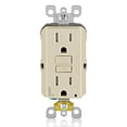 thumbnail image 3 of Leviton 116-AGTR1-T 125V 15/20 AMP Light Almond SmartlockPro® Dual Function AFCI & GFCI Receptacle, 3 of 4