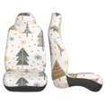 thumbnail image 4 of XMXT 2Pcs Car Seat Cover Decor Protector, Snowflake Christmas Trees Design Front Seat Covers for Cars SUVs, Universal Fit, 4 of 9