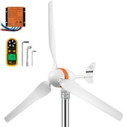 VEVOR Wind Turbine Generator, 12V/AC Wind Turbine Kit, 400W Wind Power Generator with MPPT Controller 3 Blades Auto Adjust Windward Direction Suitable for Terrace, Marine, Motor Home, Chalet, Boat