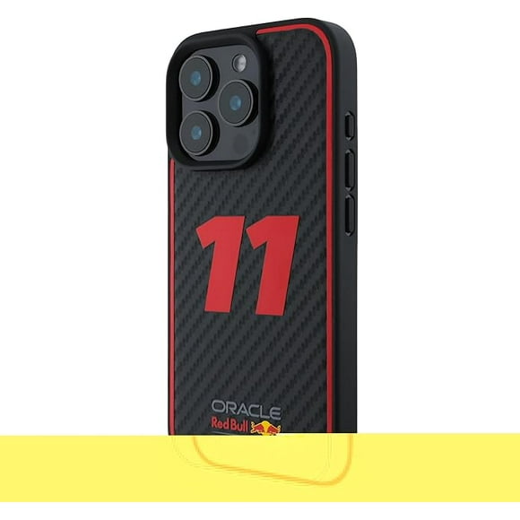 Funda Red Bull Fibra De Carbono Para iPhone 15 Pro - Negro