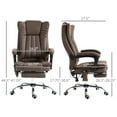 thumbnail image 4 of Vinsetto Office Chair with Massage, Heat, Adjustable Height, Footrest - Coffee, 4 of 9