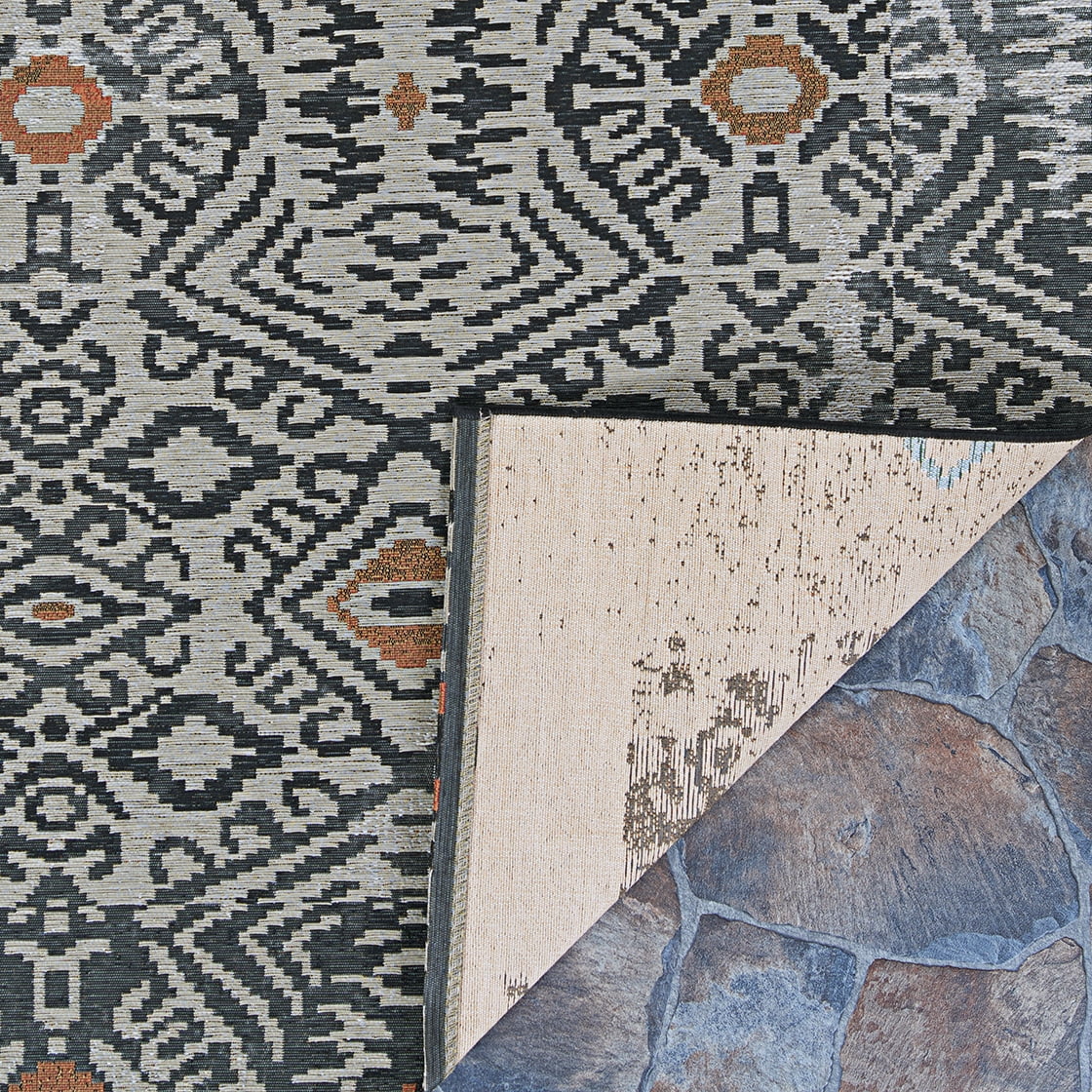 Couristan 8.5' x 13' Smoke Geometric Outdoor Rug