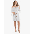 thumbnail image 1 of Vestido Maternidad Juvenil Rayón Fresco Vestido Embarazo Moderno Casual Verano Off Shoulder Color Blanco, 1 of 4