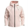 thumbnail image 4 of Women's Waterproof Raincoat with Hood, Loose Fit Lightweight Rain Jacket, Plus Size Long Raincoat, 2025 Trendy Outdoor Rainwear, Hooded Rain Coat, Casual Rain Jacket Light Pink XXL, 4 of 5