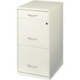 thumbnail image 2 of Scranton & Co 3-Drawer Contemporary Metal Filing Cabinet in Pearl White, 2 of 14