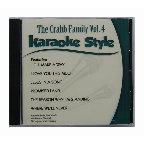 The Crabb Family Volume 4 Christian Karaoke Style NEW CD G Daywind 6 Songs