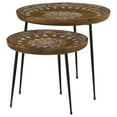 thumbnail image 4 of Miekor Furniture Honey and Black 2-Piece Nesting Table 28162, 4 of 9