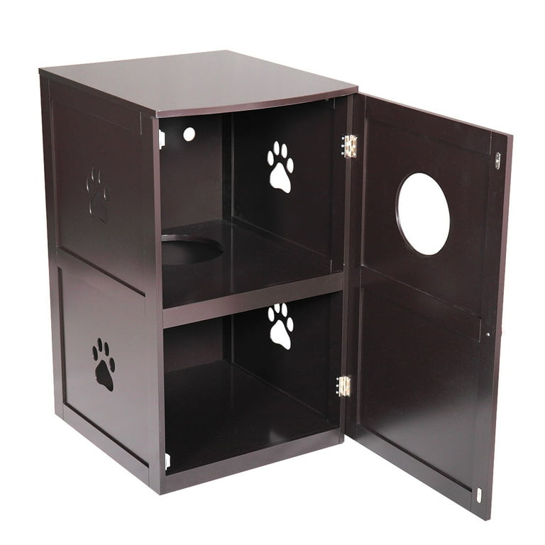 Two level clearance cat litter box