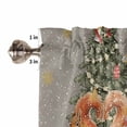 thumbnail image 5 of Merry Christmas Kitchen Curtains and Valances Set, Squirrel Xmas Tree Snowflake Linen Grey Rod Pocket Window Valance 18 Inch Window Curtain Panels for Living Room Bedroom Laundry, 27.5x36in, 3 Pieces, 5 of 7