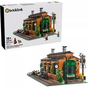 LEGO 910033 Old Train Engine Shed Building Kit - 2,331 Pieces - Detailed Workshop with 6 Minifigures, Working Overhead Crane, and Realistic Railway Maintenance Scene