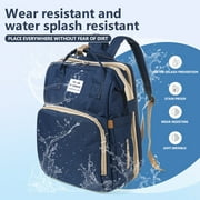 Diaper Bag Backpack, Novashion Multifunction 3 in 1 Waterproof Travel Back Pack, Baby Changing Bags with Changing Pad, Stroller Straps, Unisex, Blue