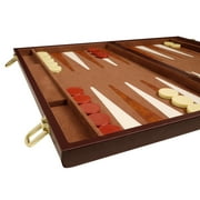 Middleton Games 18-inch Deluxe Backgammon Set - Medium - Brown