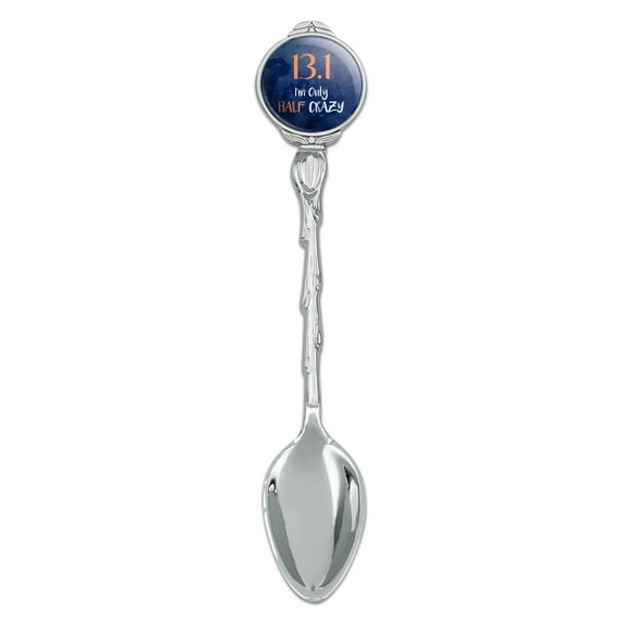 13.1 Half Marathon Half Crazy Running Runner Novelty Collectible Demitasse Tea Coffee Spoon