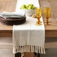 thumbnail image 3 of Off-White Handloom Chevron Table Runner 15x108, 3 of 3