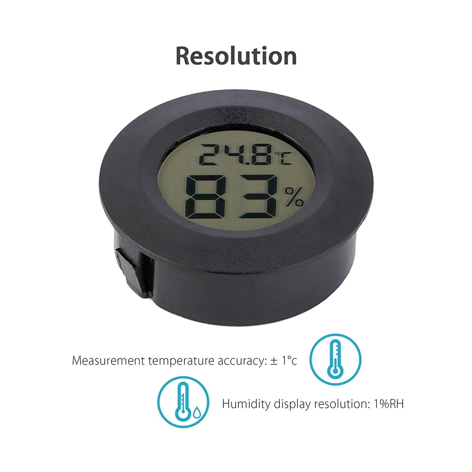 5-pack Hygrometer Thermometer Digital LCD Monitor Humidity Meter Gauge for Humidifiers Dehumidifiers ,Fast Response