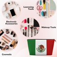thumbnail image 4 of Mexico Flag Purse Organizer Handbags Totes Leather Zipper Printing Bag For Women Travel Toiletry Bag, 4 of 7